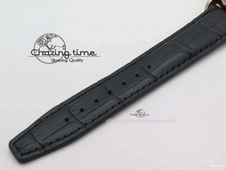 MIROTIME 0518 Portofino Chrono RG Black Dial on Black Leather Strap A HighPerformance 7389